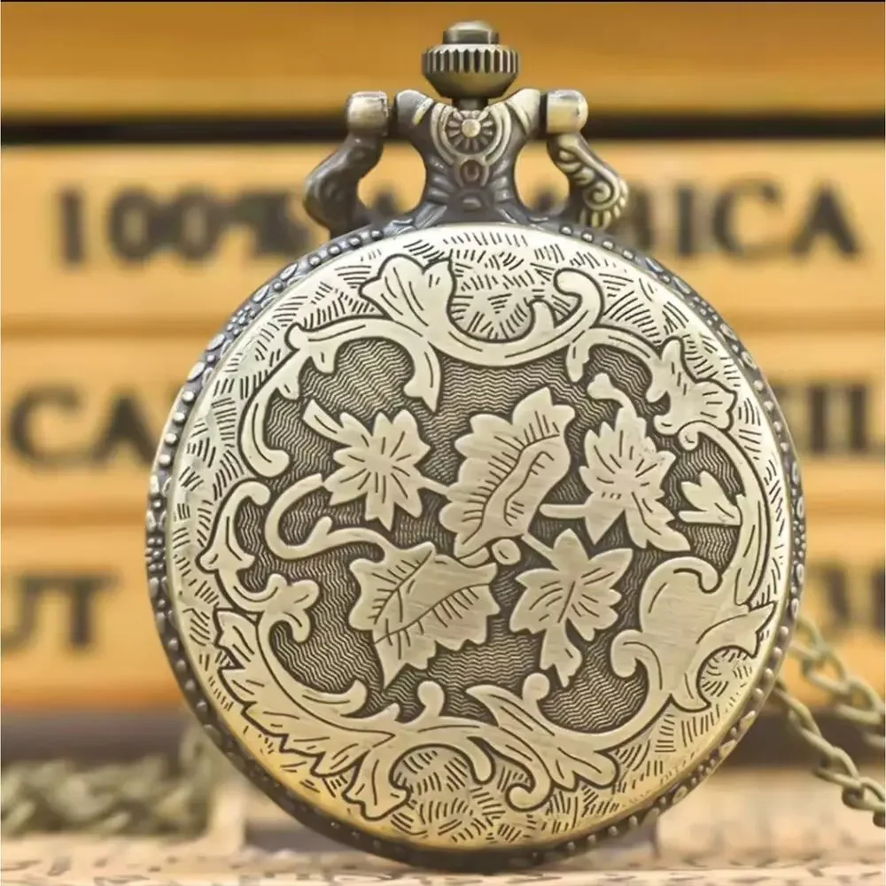 Police Badge Gold Pocket Watch Men's Valentine's Birthday Vintage Fashion Gift